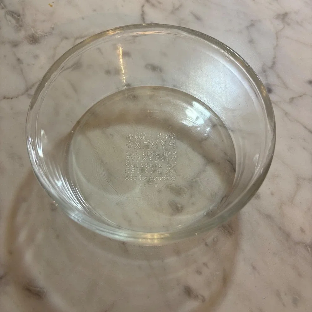 Pyrex 414-B Clear Glass 400ml Mixing Storage Bowl Corning NY USA Oven Microwave